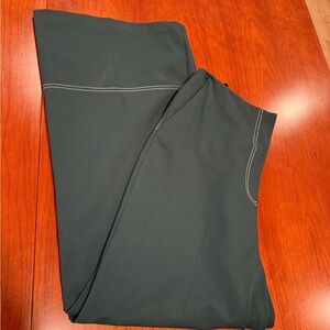 Topshop Dark Green Wide-Leg Trouser